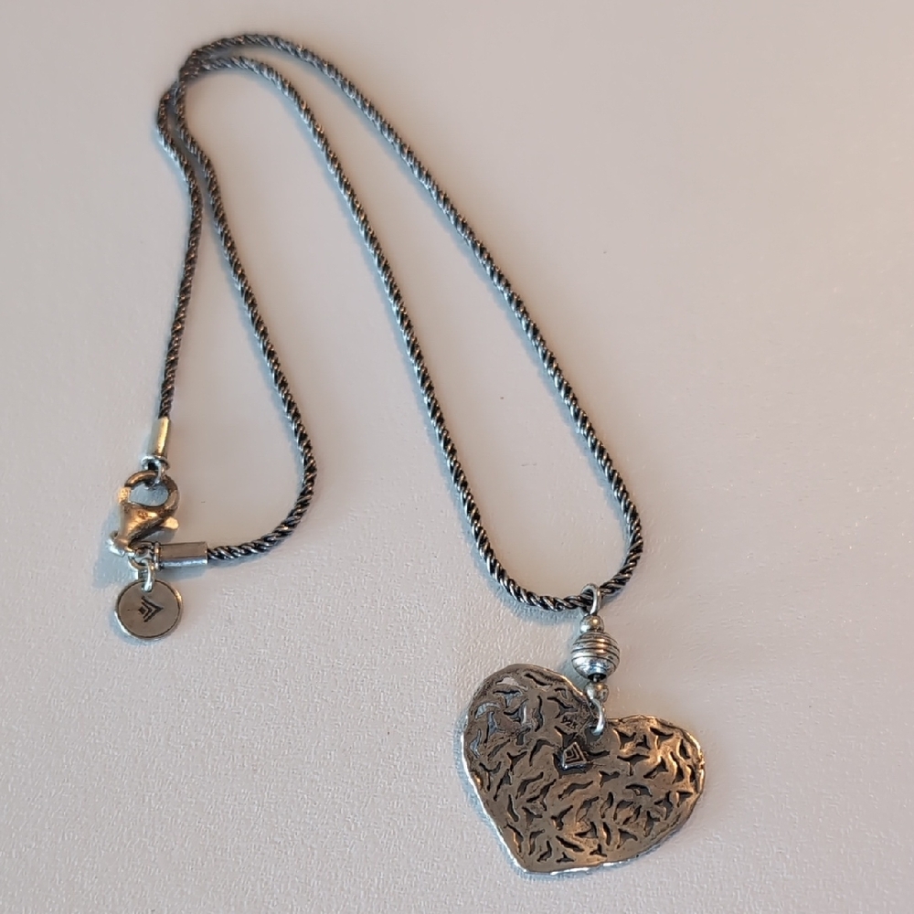Silver Heart Pendant Necklace